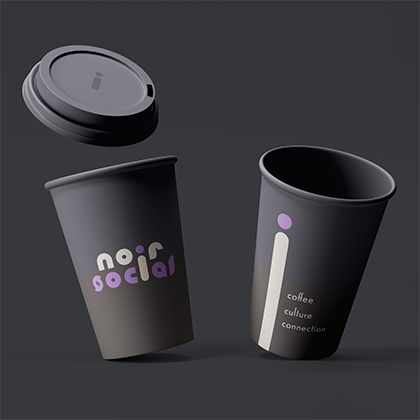 Noir Social wordmark construction detail 3